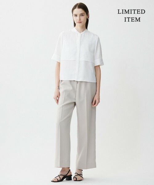 L size ONWARD(大きいサイズ) / エルサイズオンワード シャツ・ブラウス | 【WEB限定・接触冷感・速乾・洗える】シルキーツイル 半袖クロップドシャツ | 詳細1