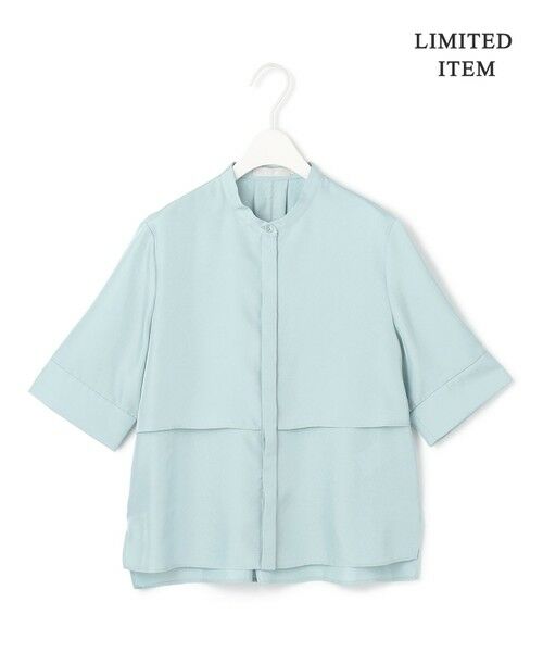 L size ONWARD(大きいサイズ) / エルサイズオンワード シャツ・ブラウス | 【WEB限定・接触冷感・速乾・洗える】シルキーツイル 半袖クロップドシャツ | 詳細12