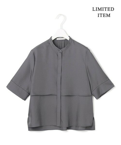 L size ONWARD(大きいサイズ) / エルサイズオンワード シャツ・ブラウス | 【WEB限定・接触冷感・速乾・洗える】シルキーツイル 半袖クロップドシャツ | 詳細17