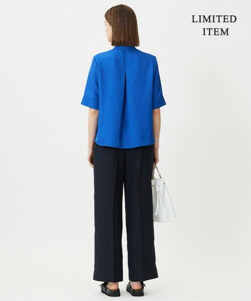 L size ONWARD(大きいサイズ) / エルサイズオンワード シャツ・ブラウス | 【WEB限定・接触冷感・速乾・洗える】シルキーツイル 半袖クロップドシャツ | 詳細22