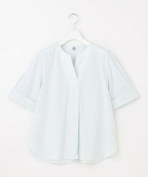 L size ONWARD(大きいサイズ) / エルサイズオンワード シャツ・ブラウス | 【洗える】BEZ 空羽ストライプ クルーネック ブラウス | 詳細3