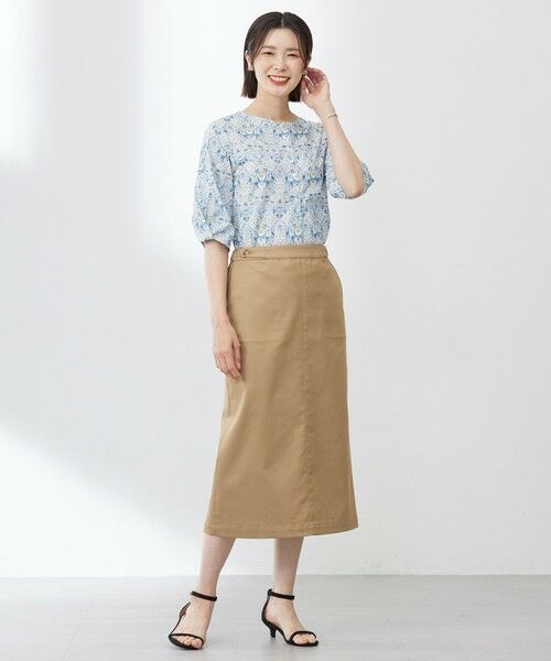 L size ONWARD(大きいサイズ) / エルサイズオンワード シャツ・ブラウス | 【洗える】LIBERTY ボートネック ブラウス | 詳細6