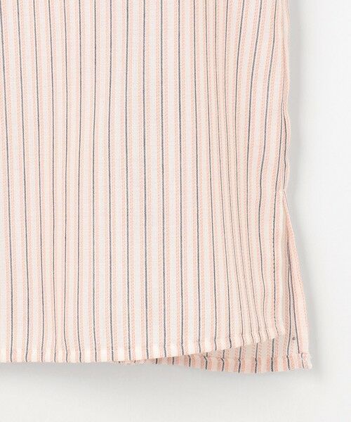 L size ONWARD(大きいサイズ) / エルサイズオンワード シャツ・ブラウス | 【洗える・接触冷感】ドビー強撚ストライプ スキッパー ブラウス | 詳細7