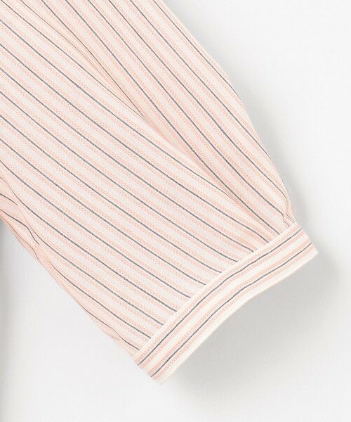 L size ONWARD(大きいサイズ) / エルサイズオンワード シャツ・ブラウス | 【洗える・接触冷感】ドビー強撚ストライプ スキッパー ブラウス | 詳細5