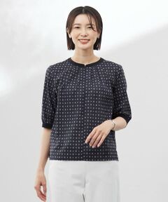 L size ONWARD(大きいサイズ) / エルサイズオンワード シャツ・ブラウス | 【洗える】ジオメトリックプリント ブラウス