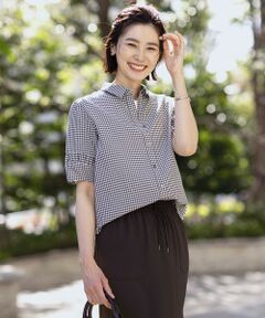 L size ONWARD(大きいサイズ) / エルサイズオンワード シャツ・ブラウス | 【洗える】アセVisギンガム シャツ ブラウス