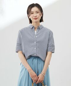 L size ONWARD(大きいサイズ) / エルサイズオンワード シャツ・ブラウス | 【洗える】アセVisギンガム シャツ ブラウス