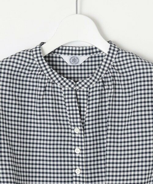 L size ONWARD(大きいサイズ) / エルサイズオンワード シャツ・ブラウス | 【洗える】アセVisギンガム バンドカラー ブラウス | 詳細6