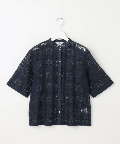 L size ONWARD(大きいサイズ) / エルサイズオンワード シャツ・ブラウス | 【洗える】モザイクレース ハーフスリーブ ブラウス | 詳細8