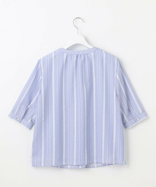 L size ONWARD(大きいサイズ) / エルサイズオンワード シャツ・ブラウス | 【洗える】SHEERストライプ クルーネック ブラウス | 詳細9