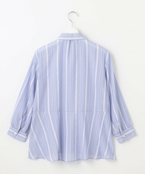 L size ONWARD(大きいサイズ) / エルサイズオンワード シャツ・ブラウス | 【洗える】SHEERストライプ ペプラム シャツ ブラウス | 詳細7