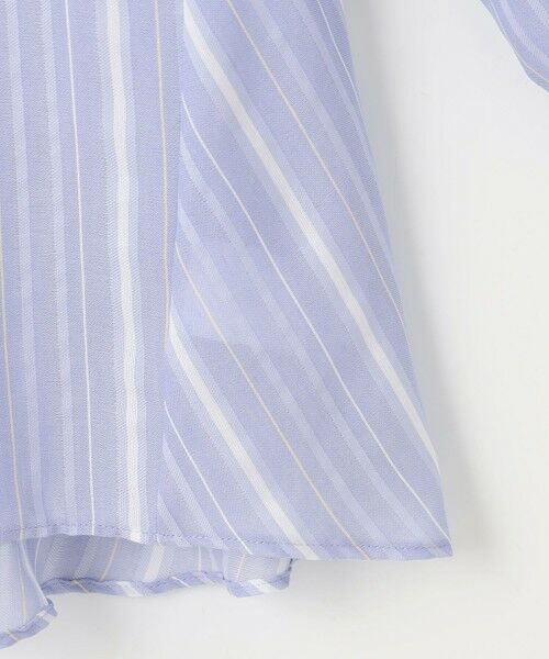 【洗える】SHEERストライプ ペプラム シャツ ブラウス J.PRESS｜【洗える】SHEERストライプ ペプラム シャツ ブラウス