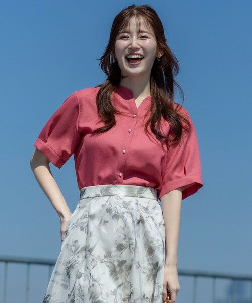 L size ONWARD(大きいサイズ) / エルサイズオンワード シャツ・ブラウス | 【接触冷感・UVカット・速乾】スムージーポリエステル 2WAY ブラウス | 詳細4