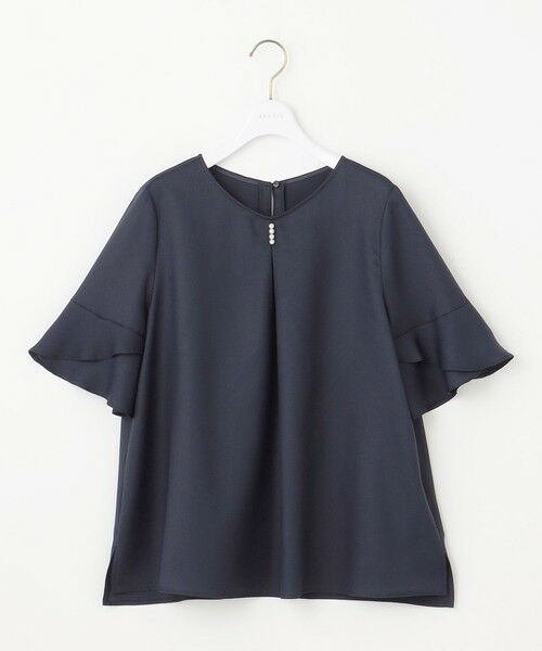 L size ONWARD(大きいサイズ) / エルサイズオンワード シャツ・ブラウス | 【接触冷感・UVカット・速乾】スムージーポリエステル フレアスリーブ ブラウス | 詳細17