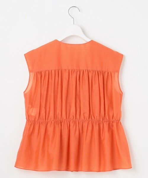 L size ONWARD(大きいサイズ) / エルサイズオンワード シャツ・ブラウス | 【カタログ掲載・洗える】シルクコットンローンフレンチスリーブ ブラウス | 詳細8