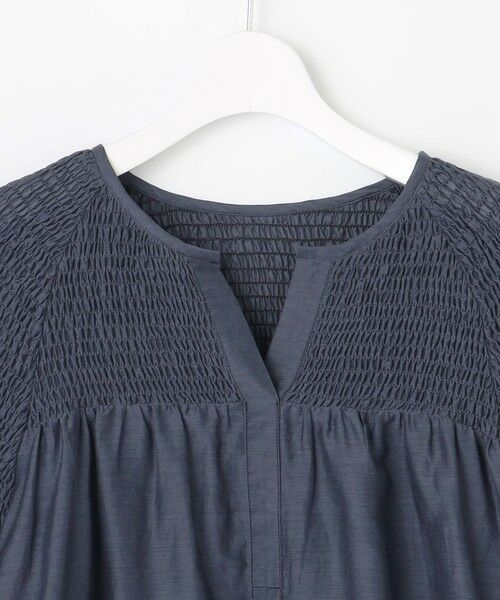 L size ONWARD(大きいサイズ) / エルサイズオンワード シャツ・ブラウス | 【洗える】シルクコットンローンスモッキング刺繍 ブラウス | 詳細8