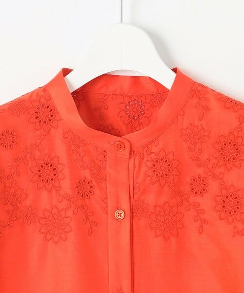 L size ONWARD(大きいサイズ) / エルサイズオンワード シャツ・ブラウス | 【カタログ掲載・接触冷感・洗える】エンブロイダリーローンシャツ ブラウス | 詳細7