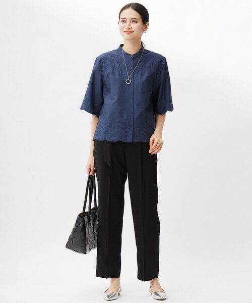 L size ONWARD(大きいサイズ) / エルサイズオンワード シャツ・ブラウス | 【カタログ掲載・接触冷感・洗える】エンブロイダリーローンシャツ ブラウス | 詳細13