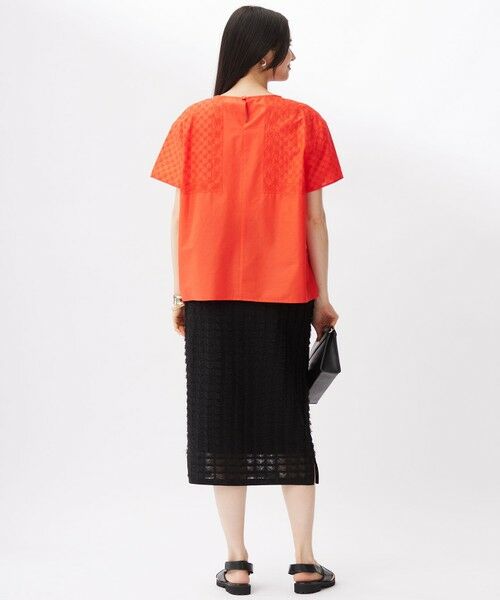 L size ONWARD(大きいサイズ) / エルサイズオンワード シャツ・ブラウス | 【接触冷感・洗える】エンブロイダリーローン Tブラウス | 詳細6