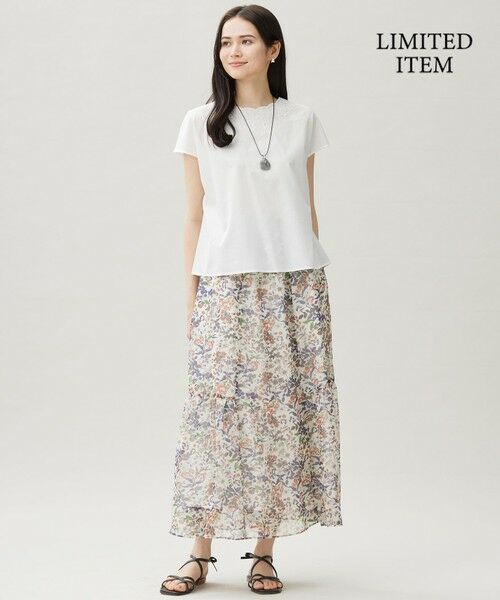 L size ONWARD(大きいサイズ) / エルサイズオンワード シャツ・ブラウス | 【WEB限定・接触冷感・洗える】エンブロイダリーローンプルオーバー ブラウス | 詳細2