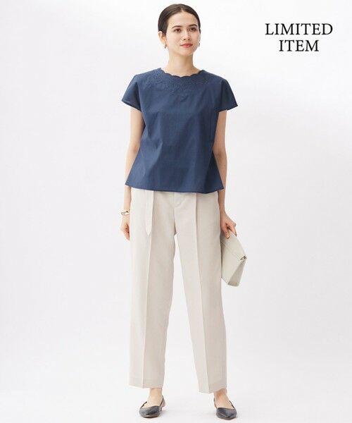 L size ONWARD(大きいサイズ) / エルサイズオンワード シャツ・ブラウス | 【WEB限定・接触冷感・洗える】エンブロイダリーローンプルオーバー ブラウス | 詳細9