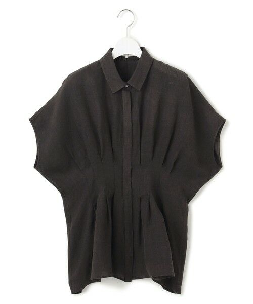 L size ONWARD(大きいサイズ) / エルサイズオンワード シャツ・ブラウス | 【洗える】LIBECOリネン タック デザイン シャツ | 詳細6