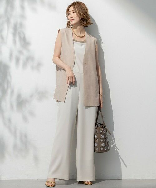 L size ONWARD(大きいサイズ) / エルサイズオンワード その他アウター | 【洗える】トリアセスラブストレッチ ジレ | 詳細6