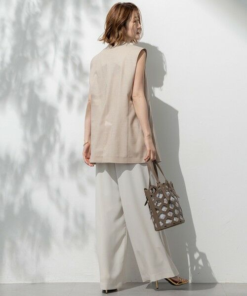 L size ONWARD(大きいサイズ) / エルサイズオンワード その他アウター | 【洗える】トリアセスラブストレッチ ジレ | 詳細7