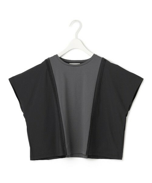 L size ONWARD(大きいサイズ) / エルサイズオンワード カットソー | 【接触冷感・UVケア・洗える】シルケットスムースコンビ バイカラーカットソー | 詳細7