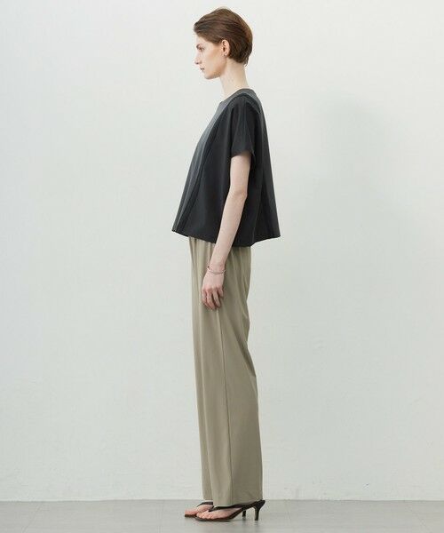 L size ONWARD(大きいサイズ) / エルサイズオンワード カットソー | 【接触冷感・UVケア・洗える】シルケットスムースコンビ バイカラーカットソー | 詳細6