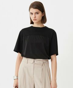 L size ONWARD(大きいサイズ) / エルサイズオンワード カットソー | 【接触冷感・UVケア・洗える】シルケットスムースコンビ Tブラウスカットソー