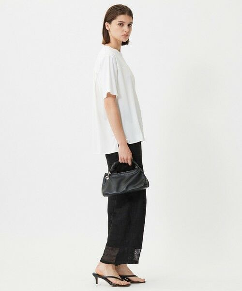 L size ONWARD(大きいサイズ) / エルサイズオンワード カットソー | 【接触冷感・UVケア・洗える】シルケットスムースコンビ Tブラウスカットソー | 詳細2