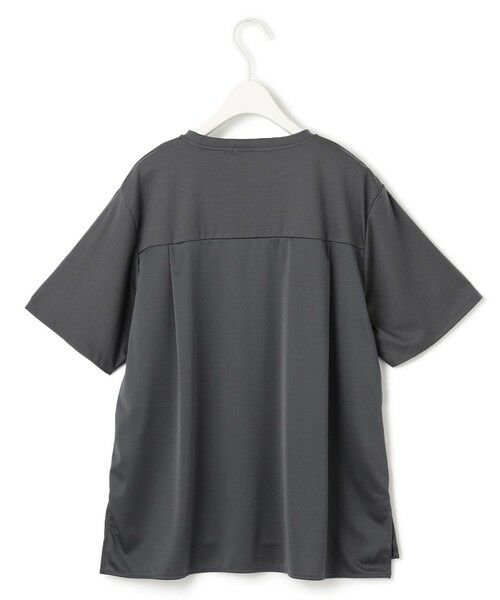 L size ONWARD(大きいサイズ) / エルサイズオンワード カットソー | 【接触冷感・UVケア・洗える】シルケットスムースコンビ Tブラウスカットソー | 詳細9