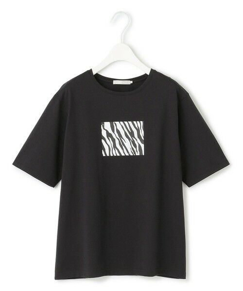 L size ONWARD(大きいサイズ) / エルサイズオンワード カットソー | 【接触冷感・UVケア・洗える】ゼブラ柄 TEE | 詳細8