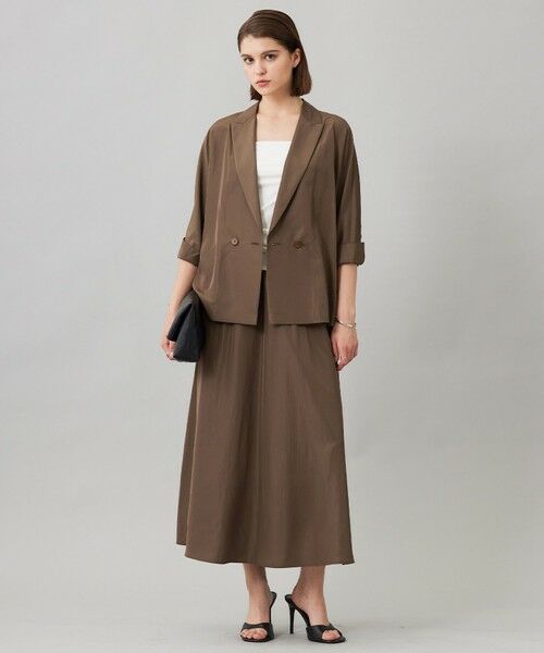 L size ONWARD(大きいサイズ) / エルサイズオンワード キャミソール・チューブトップ | 【接触冷感・UVケア・速乾・洗える】カップ付きサテンキャミソール | 詳細5