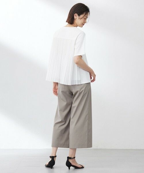 L size ONWARD(大きいサイズ) / エルサイズオンワード カットソー | 【洗える】コットンスムース バック プリーツ カットソー | 詳細5