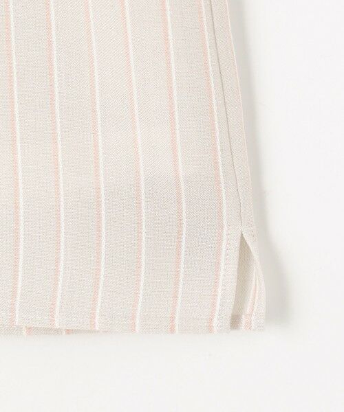 L size ONWARD(大きいサイズ) / エルサイズオンワード カットソー | 【洗える】シアーストライプ＆チェック ブラウスライク カットソー | 詳細10
