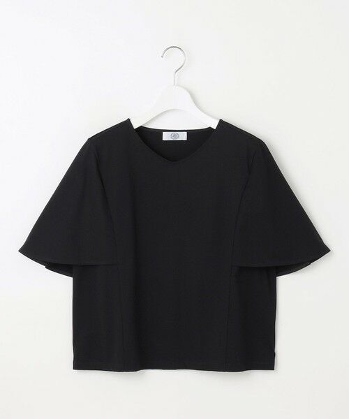 L size ONWARD(大きいサイズ) / エルサイズオンワード カットソー | 【洗える・接触冷感】プレーティングジャージー ケープ風 カットソー | 詳細3