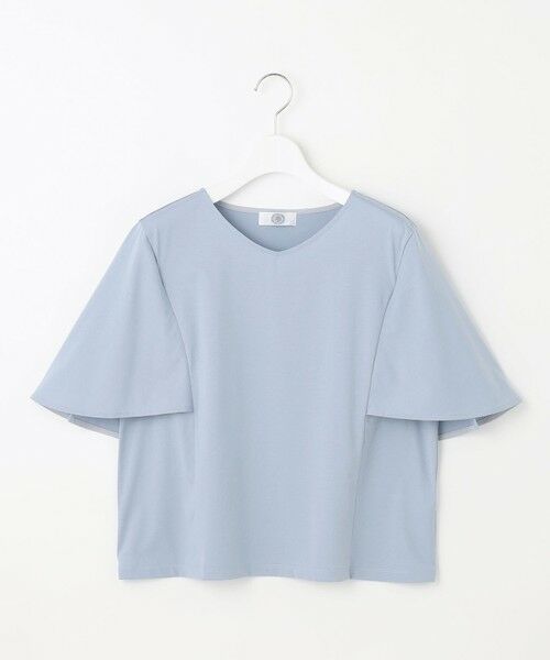 L size ONWARD(大きいサイズ) / エルサイズオンワード カットソー | 【洗える・接触冷感】プレーティングジャージー ケープ風 カットソー | 詳細13