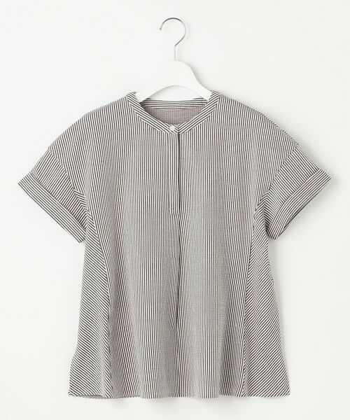 L size ONWARD(大きいサイズ) / エルサイズオンワード カットソー | 【洗える・抗菌防臭・吸水速乾】サッカージャージー フレンチスリーブ カットソー | 詳細3