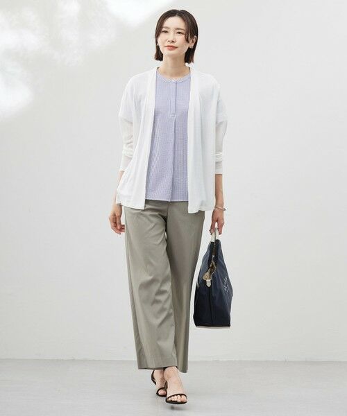 L size ONWARD(大きいサイズ) / エルサイズオンワード カットソー | 【洗える・抗菌防臭・吸水速乾】サッカージャージー フレンチスリーブ カットソー | 詳細13