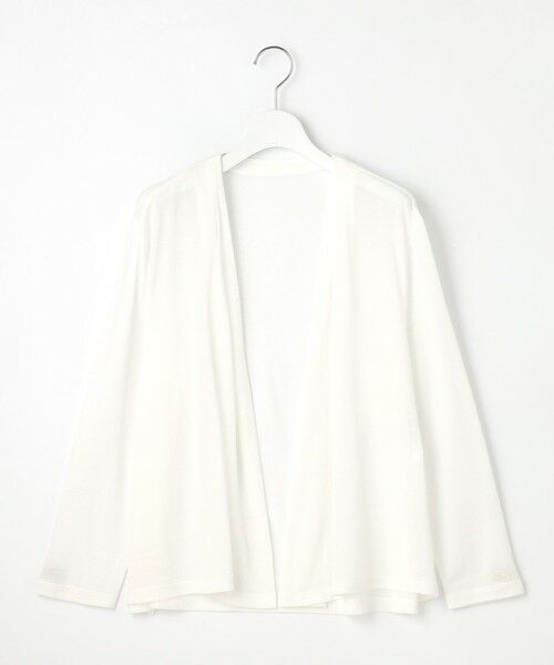 L size ONWARD(大きいサイズ) / エルサイズオンワード カーディガン・ボレロ | 【洗える】ミラノ風天竺シアー カーディガン | 詳細5