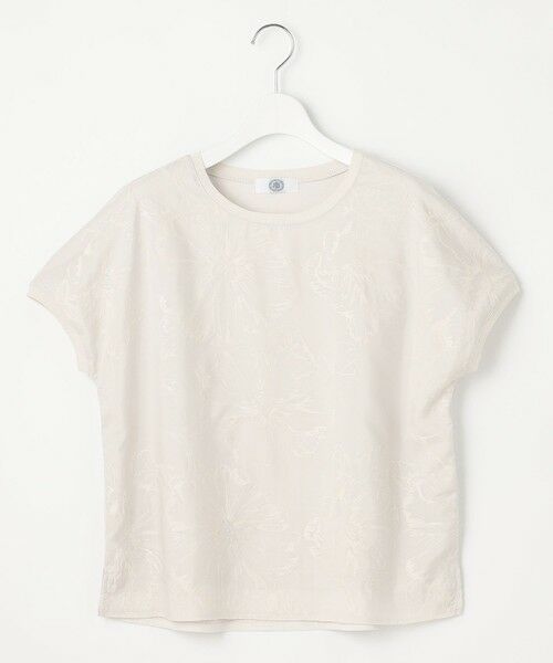 L size ONWARD(大きいサイズ) / エルサイズオンワード カットソー | 【洗える】シアーエンブロイダリー カットソー | 詳細13