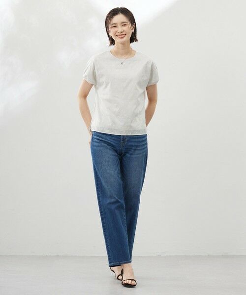 L size ONWARD(大きいサイズ) / エルサイズオンワード カットソー | 【洗える】シアーエンブロイダリー カットソー | 詳細10