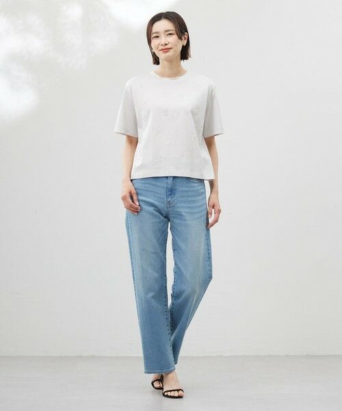 L size ONWARD(大きいサイズ) / エルサイズオンワード カットソー | 【洗える】スパンコール Ｔシャツ | 詳細5