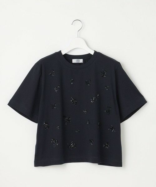 L size ONWARD(大きいサイズ) / エルサイズオンワード カットソー | 【洗える】スパンコール Ｔシャツ | 詳細18