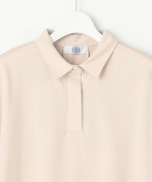 L size ONWARD(大きいサイズ) / エルサイズオンワード カットソー | 【洗える】コットンリネンジャージー ポロ カットソー | 詳細8