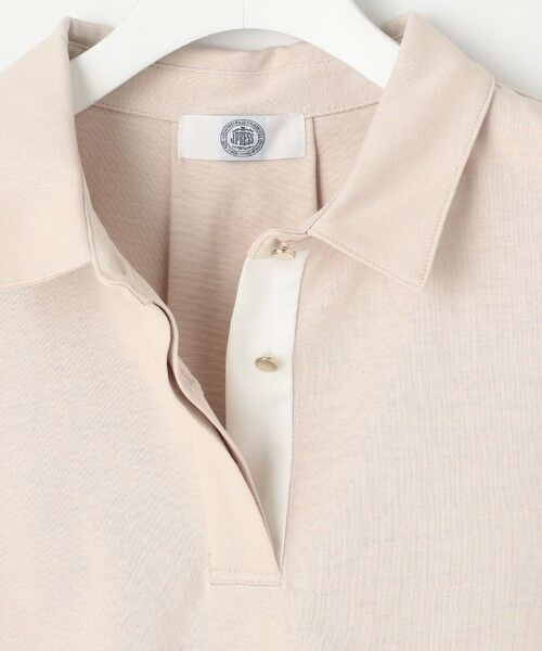 L size ONWARD(大きいサイズ) / エルサイズオンワード カットソー | 【洗える】コットンリネンジャージー ポロ カットソー | 詳細12