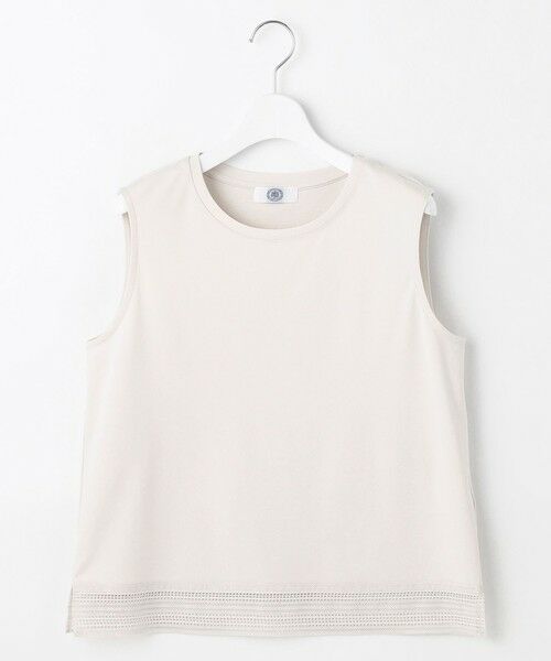 L size ONWARD(大きいサイズ) / エルサイズオンワード タンクトップ | 【人気のため追加・洗える】ノースリーブスムースジャージー レース カットソー | 詳細14