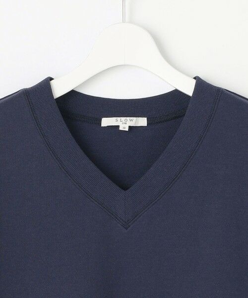 L size ONWARD(大きいサイズ) / エルサイズオンワード カットソー | 【SLOW/WEB限定】ラスティックテリー Vネック カットソー | 詳細9